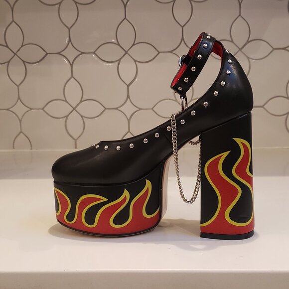 Desire Fire Platform Heels by LAMODA - Picture 7 of 12